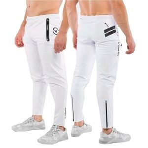 Virus Performance Unisex KL1 Active Recovery Gym Pants Joggers White Size Medium